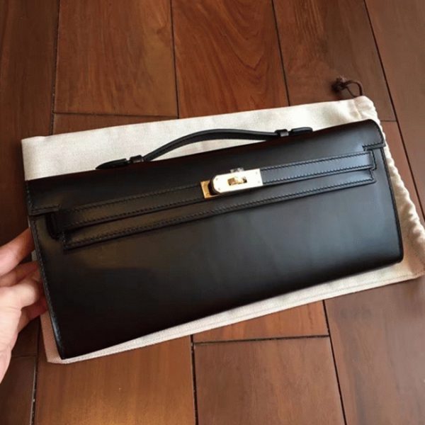 Réplique Pochette Hermès Kelly Cut Noir Box