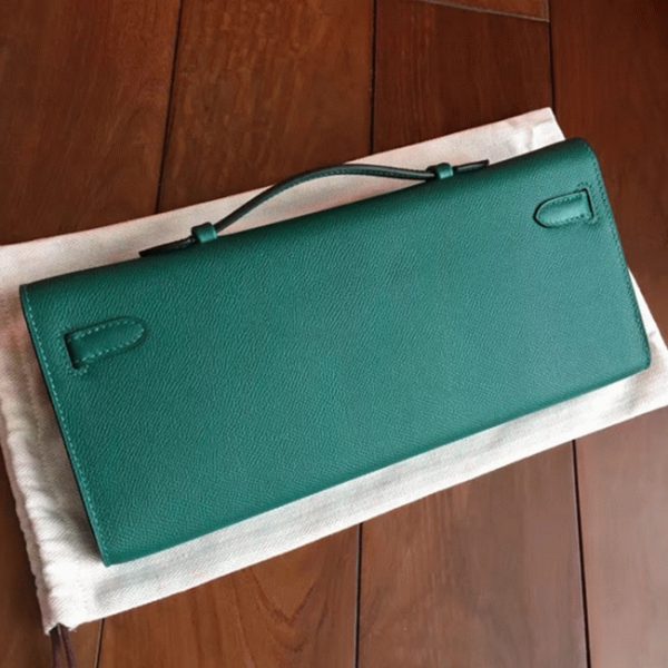 Fausse Pochette Hermès Kelly Cut Malachite Epsom – Image 5