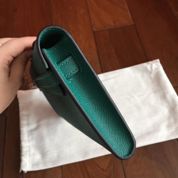 Fausse Pochette Hermès Kelly Cut Malachite Epsom – Image 4