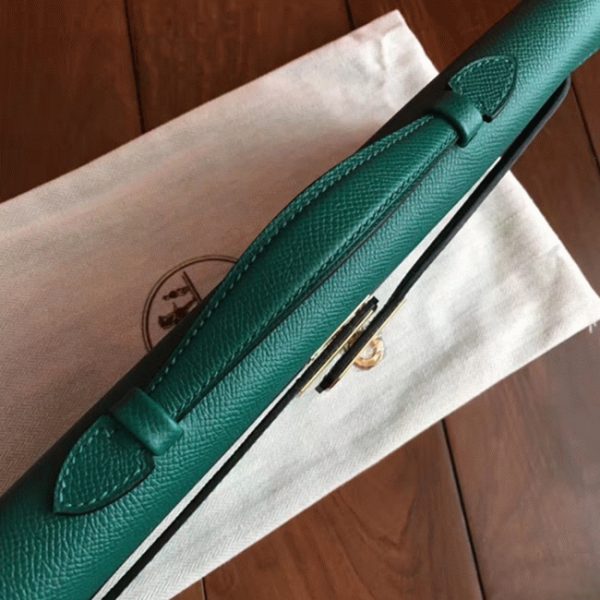 Fausse Pochette Hermès Kelly Cut Malachite Epsom – Image 3