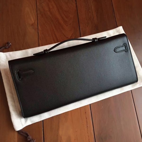 Fausse Pochette Hermès Kelly Cut Noir Epsom – Image 6