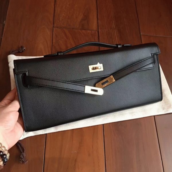 Fausse Pochette Hermès Kelly Cut Noir Epsom – Image 5
