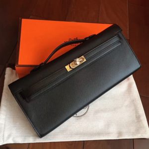 Fausse Pochette Hermès Kelly Cut Noir Epsom