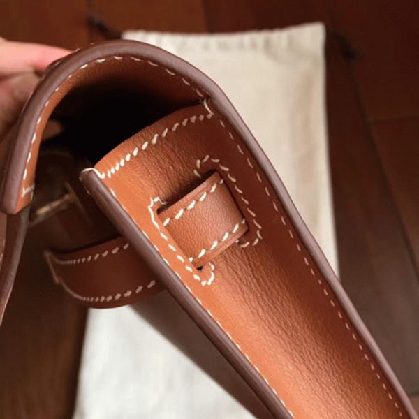 Contrefaçon Pochette Hermès Kelly Cut Gold Swift – Image 8