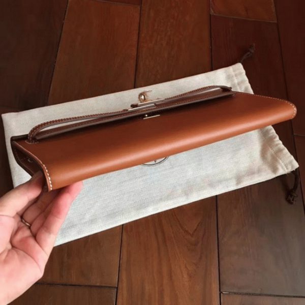 Contrefaçon Pochette Hermès Kelly Cut Gold Swift – Image 6