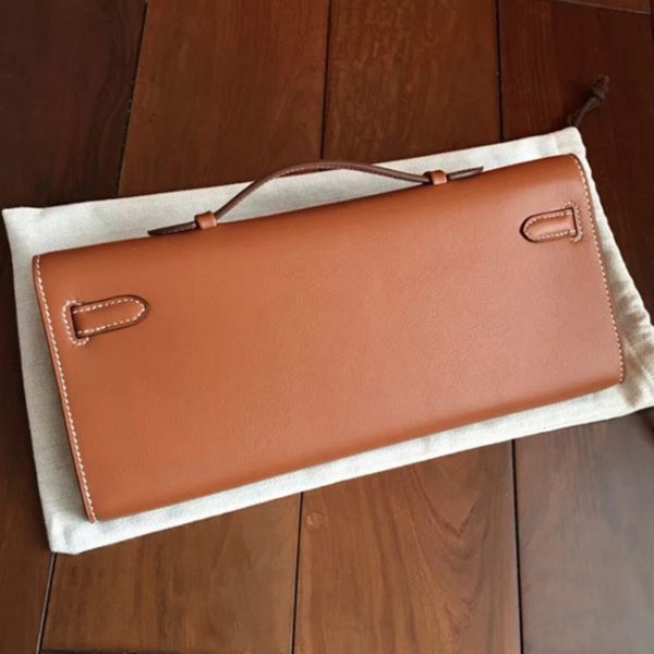Contrefaçon Pochette Hermès Kelly Cut Gold Swift – Image 2