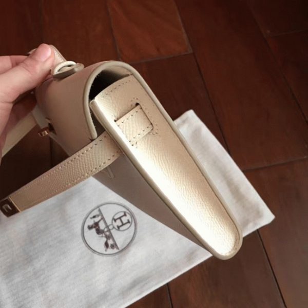 Réplique Pochette Hermès Kelly Cut Blanc Epsom – Image 6