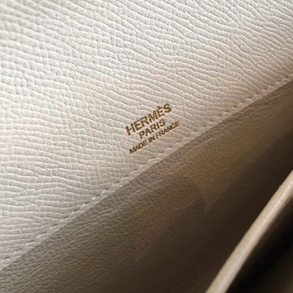 Réplique Pochette Hermès Kelly Cut Blanc Epsom – Image 5