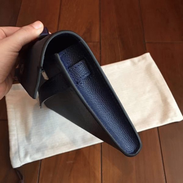 Réplique Pochette Hermès Kelly Cut Saphir Epsom – Image 3