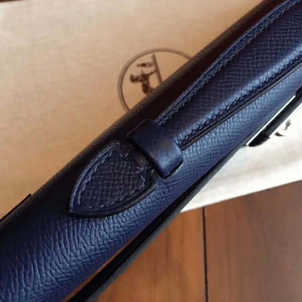 Réplique Pochette Hermès Kelly Cut Saphir Epsom – Image 2