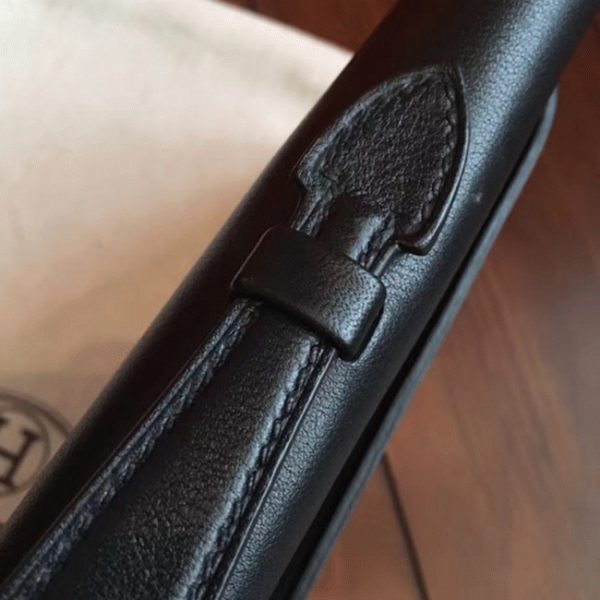 Fausse Pochette Hermès Kelly Cut Noir Swift – Image 3