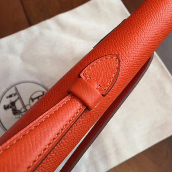 Contrefaçon Pochette Hermès Kelly Cut Orange Epsom – Image 7