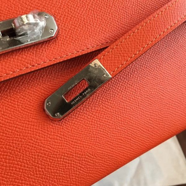 Contrefaçon Pochette Hermès Kelly Cut Orange Epsom – Image 6