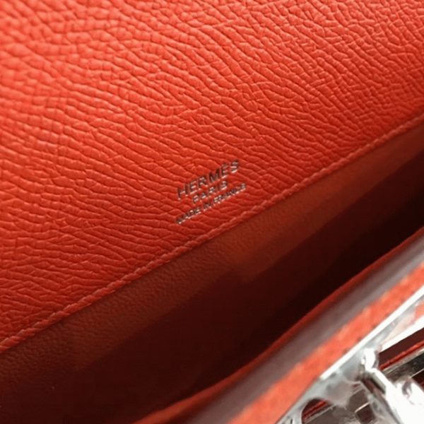 Contrefaçon Pochette Hermès Kelly Cut Orange Epsom – Image 4