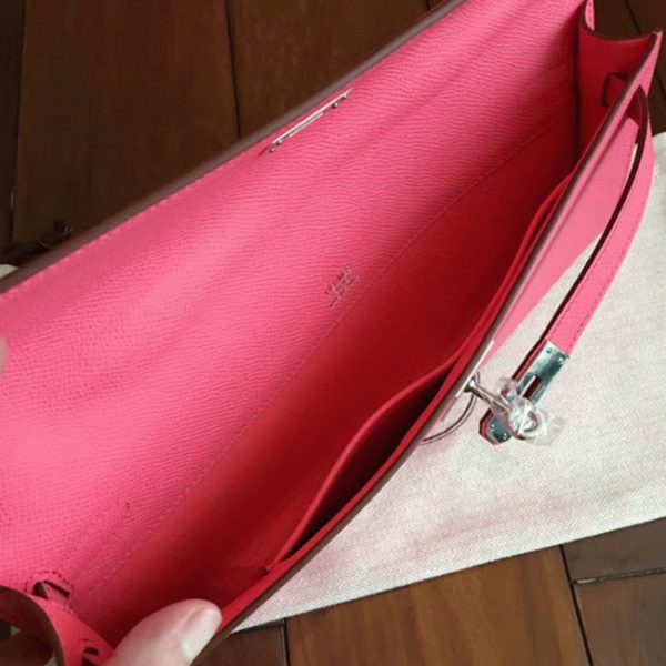 Imitation Pochette Hermès Kelly Cut Rouge Lipstick Epsom – Image 6