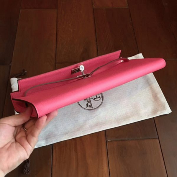 Imitation Pochette Hermès Kelly Cut Rouge Lipstick Epsom – Image 5