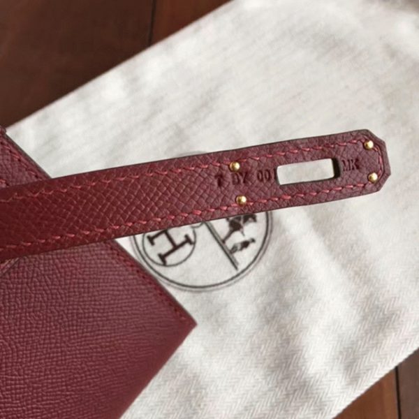 Fausse Pochette Hermès Kelly Cut Bordeaux Epsom – Image 8