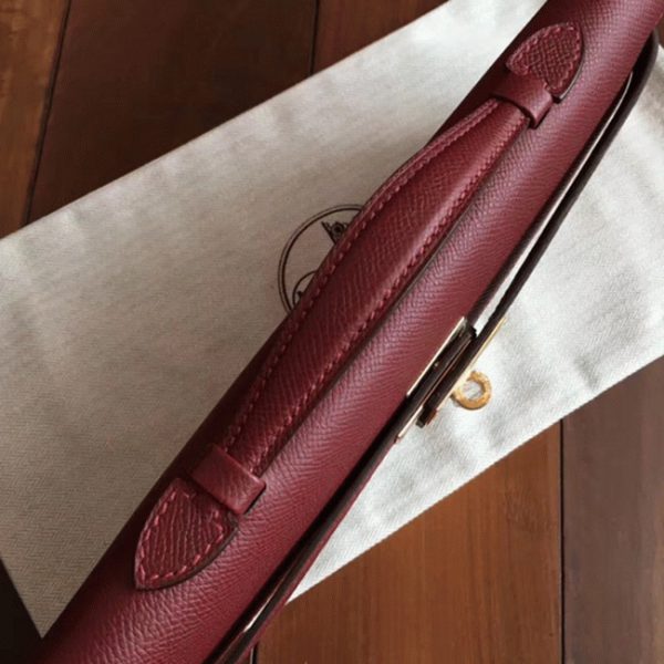 Fausse Pochette Hermès Kelly Cut Bordeaux Epsom – Image 7