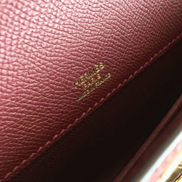 Fausse Pochette Hermès Kelly Cut Bordeaux Epsom – Image 6