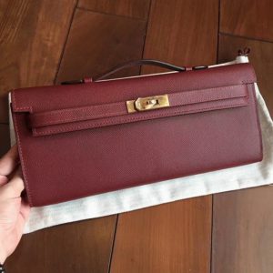 Fausse Pochette Hermès Kelly Cut Bordeaux Epsom