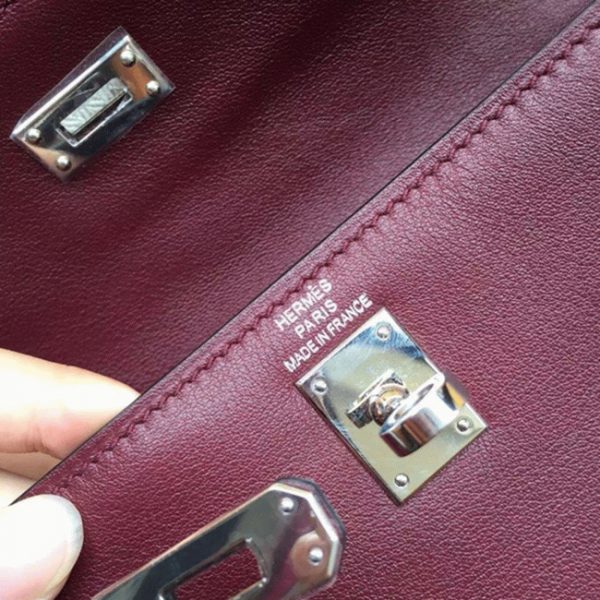 Contrefaçon Sac à main Hermès Kelly Danse Bordeaux Swift – Image 5
