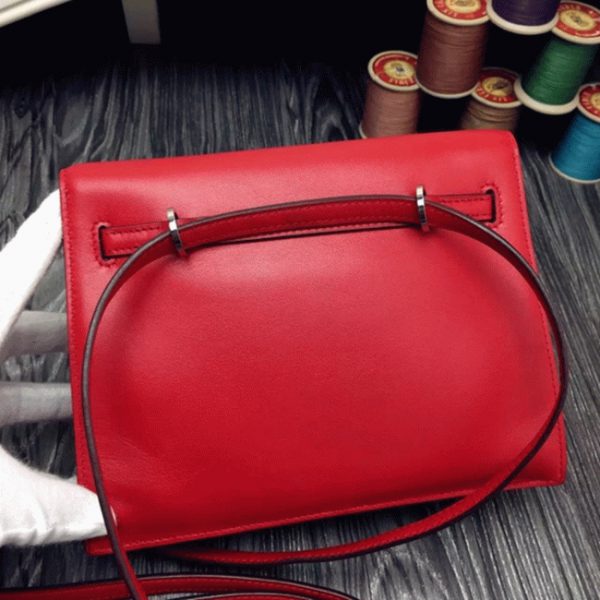 Fausse Sac à main Hermès Kelly Danse Rouge Swift – Image 7