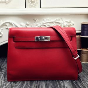 Fausse Sac à main Hermès Kelly Danse Rouge Swift