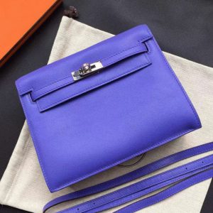 Réplique Sac à main Hermès Kelly Danse Bleu Swift