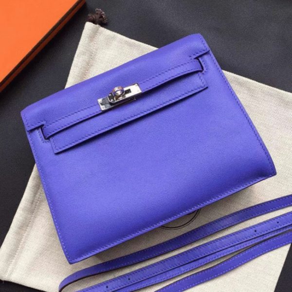 Réplique Sac à main Hermès Kelly Danse Bleu Swift