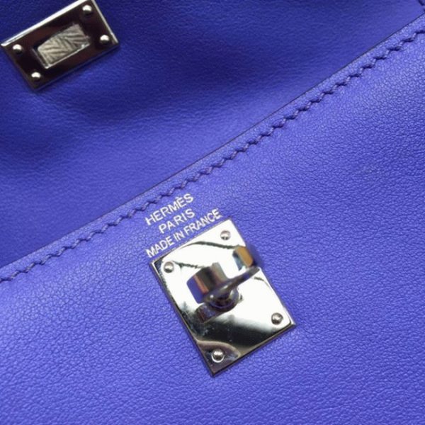 Réplique Sac à main Hermès Kelly Danse Bleu Swift – Image 5