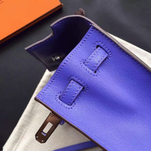 Réplique Sac à main Hermès Kelly Danse Bleu Swift – Image 4