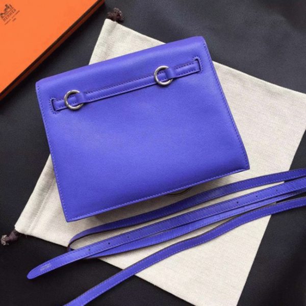 Réplique Sac à main Hermès Kelly Danse Bleu Swift – Image 2