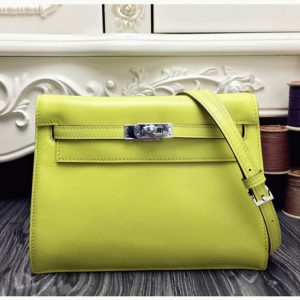 Copie Sac à main Hermès Kelly Danse Jaune Swift