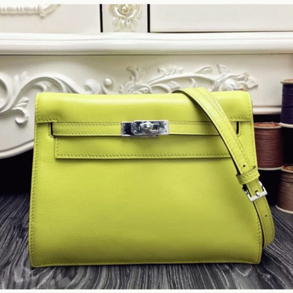 Copie Sac à main Hermès Kelly Danse Jaune Swift