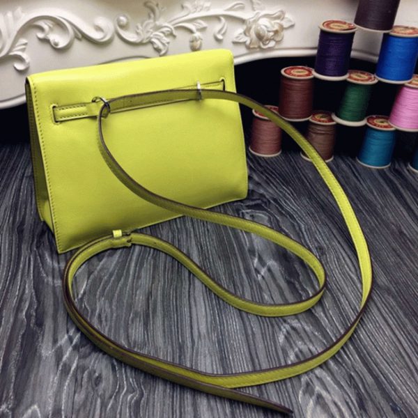 Copie Sac à main Hermès Kelly Danse Jaune Swift – Image 2