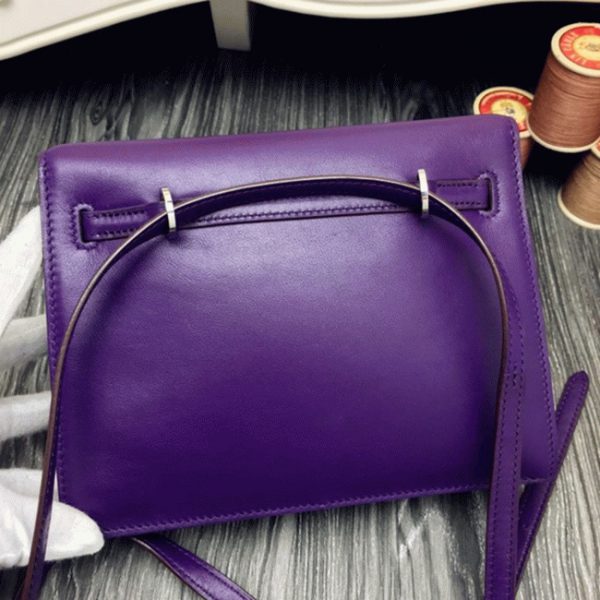 Contrefaçon Sac à main Hermès Kelly Danse Violet Swift – Image 7