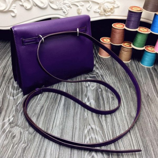 Contrefaçon Sac à main Hermès Kelly Danse Violet Swift – Image 6