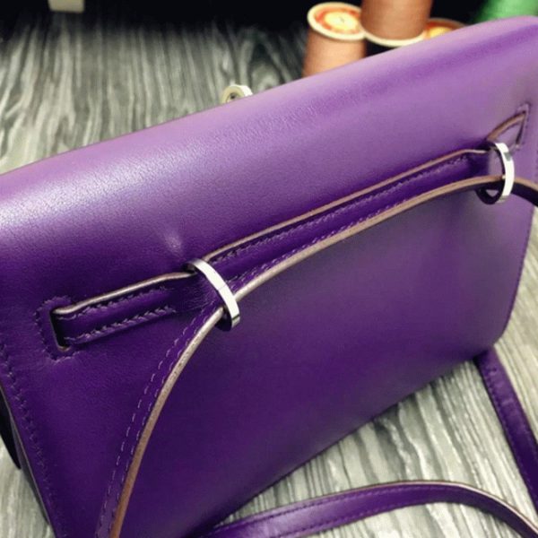 Contrefaçon Sac à main Hermès Kelly Danse Violet Swift – Image 3