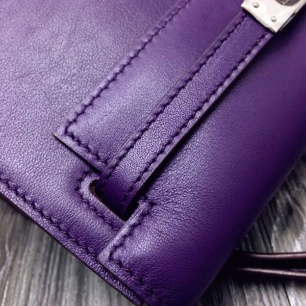 Contrefaçon Sac à main Hermès Kelly Danse Violet Swift – Image 2
