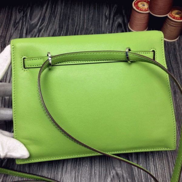 Top Réplique Sac à main Hermès Kelly Danse Vert Swift – Image 5