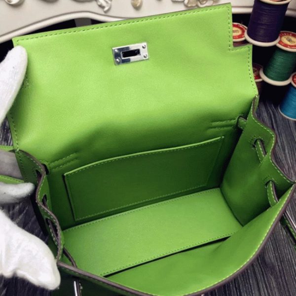 Top Réplique Sac à main Hermès Kelly Danse Vert Swift – Image 4