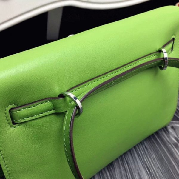 Top Réplique Sac à main Hermès Kelly Danse Vert Swift – Image 3