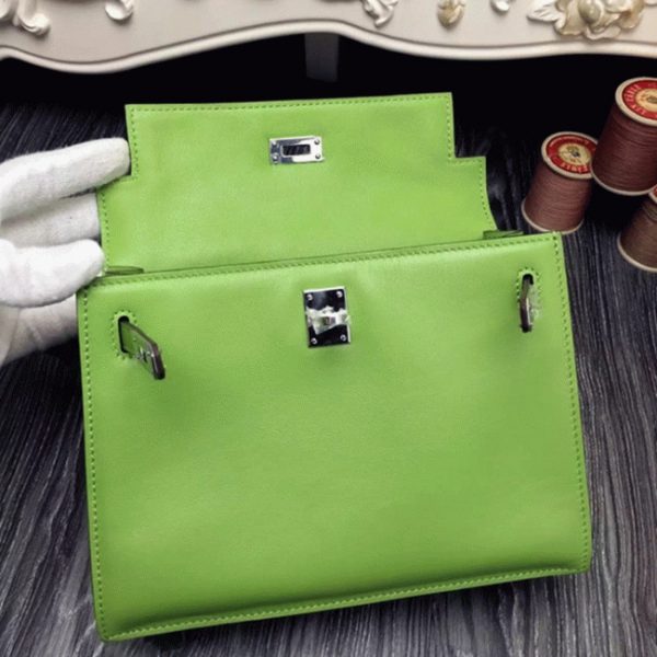Top Réplique Sac à main Hermès Kelly Danse Vert Swift – Image 2