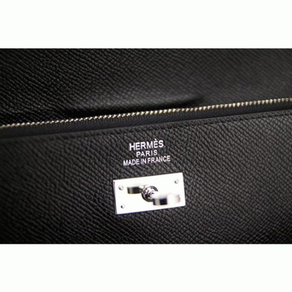Contrefaçon Portefeuille Kelly Longue Hermès Noir – Image 7