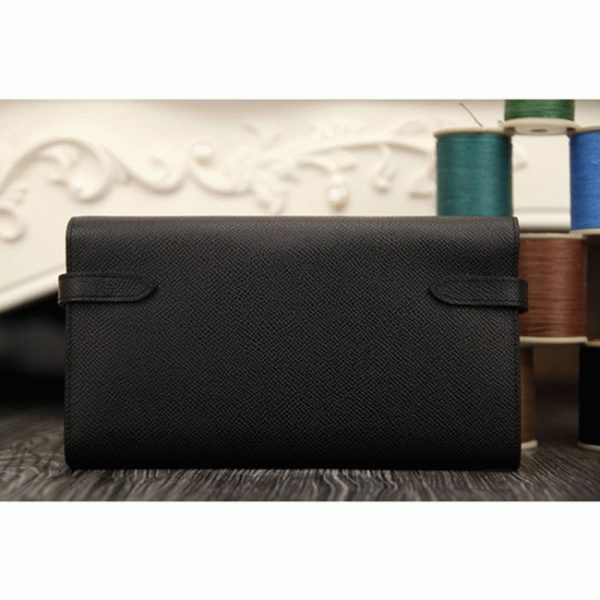 Contrefaçon Portefeuille Kelly Longue Hermès Noir – Image 5