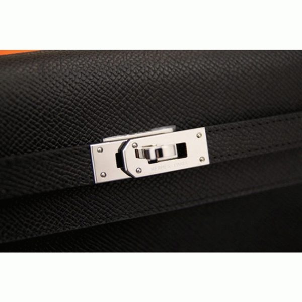 Contrefaçon Portefeuille Kelly Longue Hermès Noir – Image 4