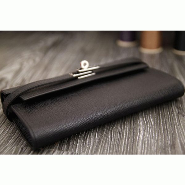 Contrefaçon Portefeuille Kelly Longue Hermès Noir – Image 3