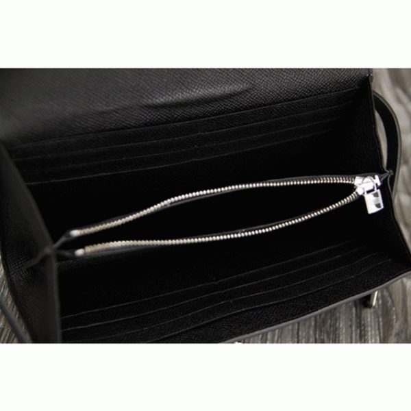 Contrefaçon Portefeuille Kelly Longue Hermès Noir – Image 2