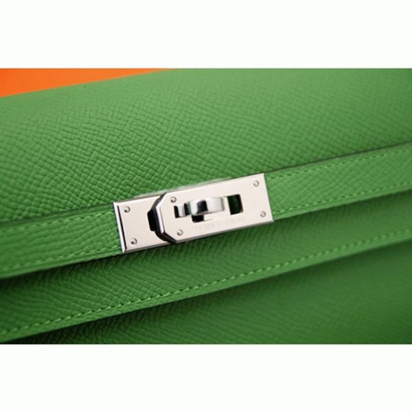 Réplique Designer Portefeuille Kelly Longue Hermès Bambou – Image 3