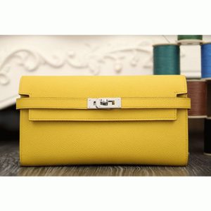 Réplique Portefeuille Kelly Longue Hermès Jaune